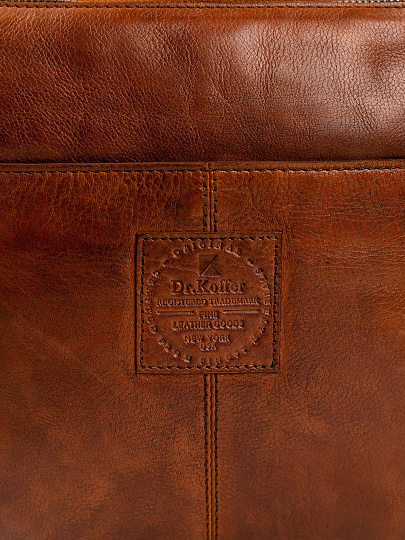 Сумка через плечо Dr.Koffer из натуральной кожи коричневая