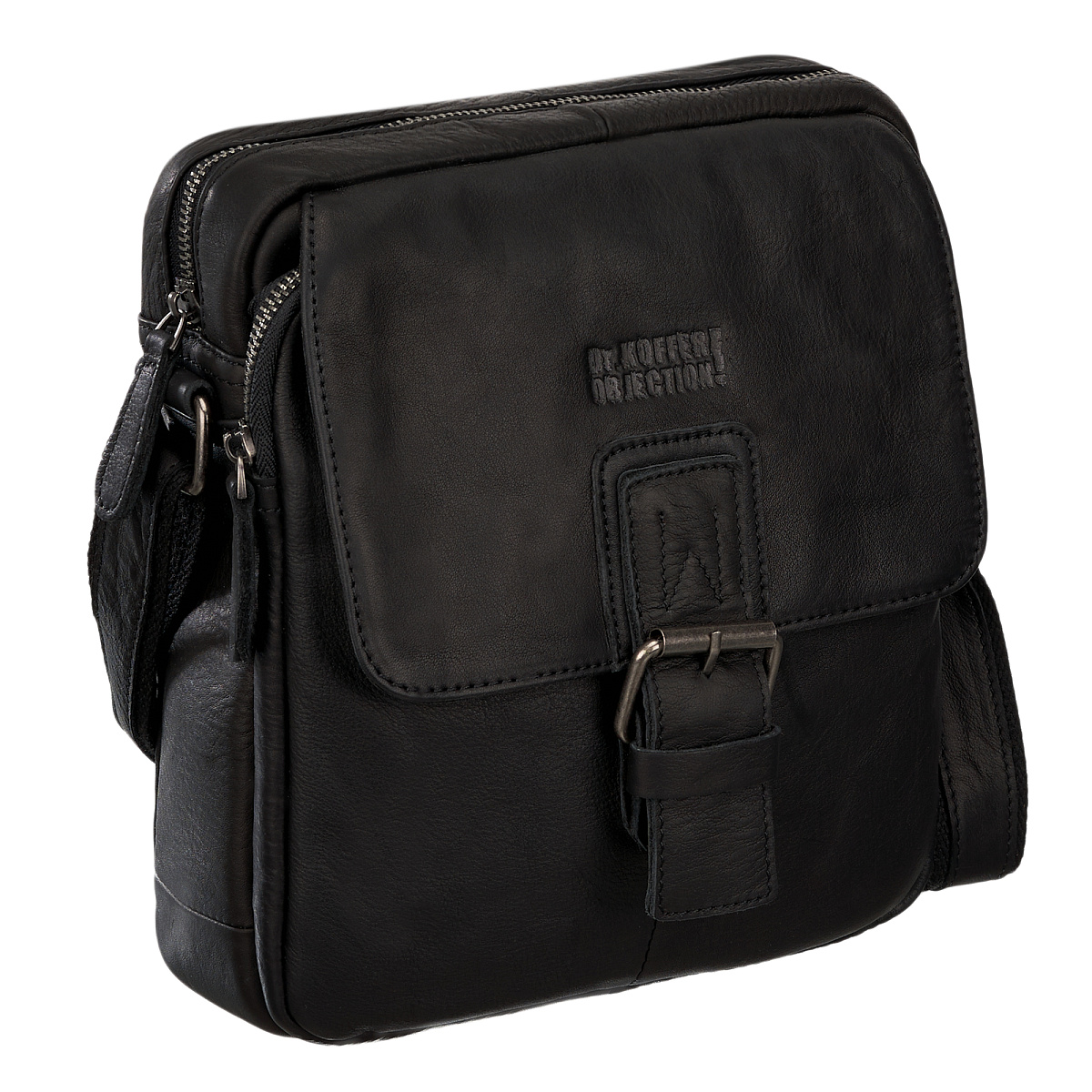 Сумка через плечо Dr.Koffer из натуральной кожи черная