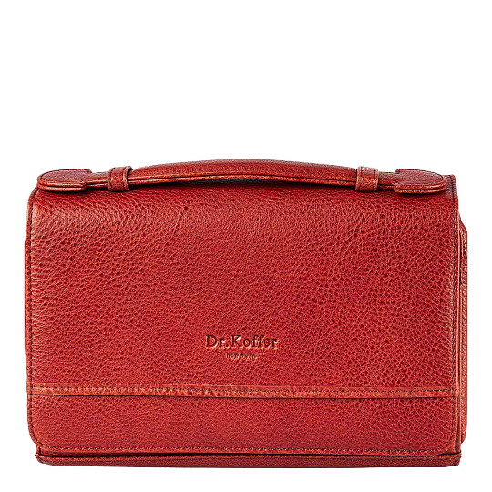 Сумка барсетка из натуральной кожи Dr. Koffer коричневая