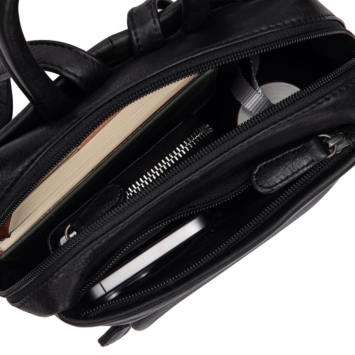 Рюкзак Dr.Koffer из натуральной кожи черный