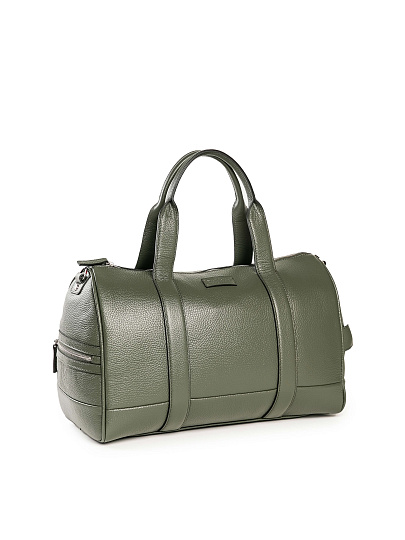 Дорожная сумка Dr. Koffer из натуральной кожи зеленая