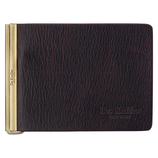 Зажим для денег Dr.Koffer из натуральной кожи коричневый