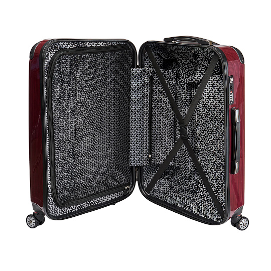 Чемодан на колесах S Dr.Koffer АБС (abs) пластик бордовый