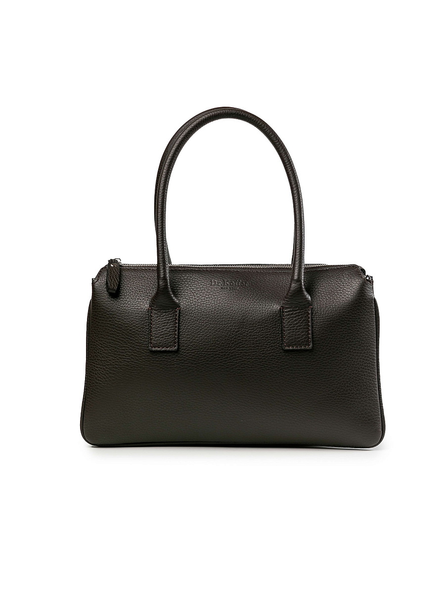 Женская сумка Dr.Koffer из натуральной кожи темно-коричневая
