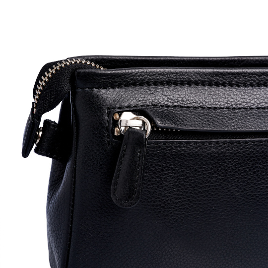 Сумка барсетка из натуральной кожи Dr. Koffer черная