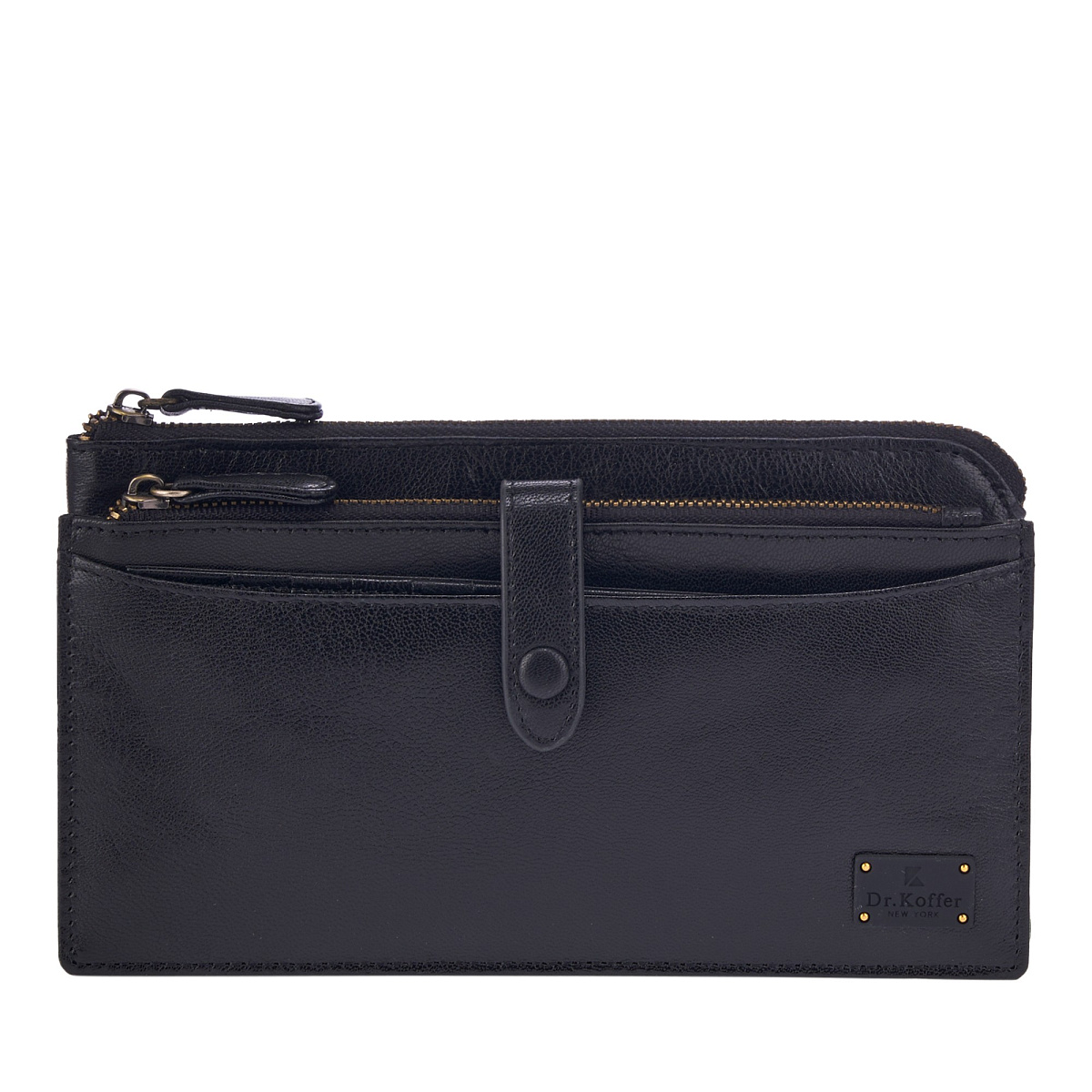 Портмоне Dr.Koffer из натуральной кожи черное