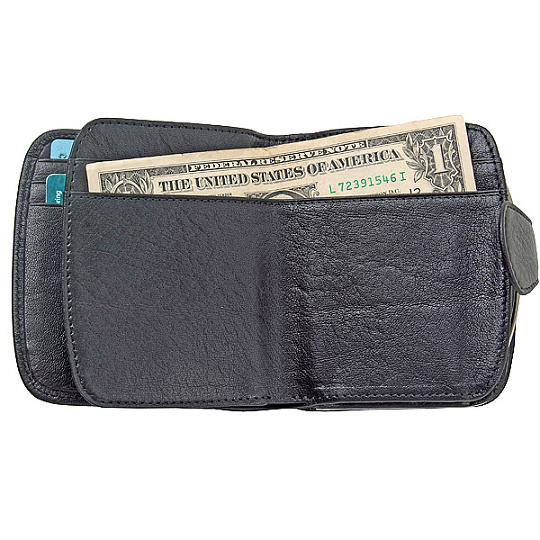 Кошелек Dr.Koffer из натуральной кожи черный