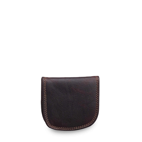 Монетница Dr.Koffer из натуральной кожи коричневая