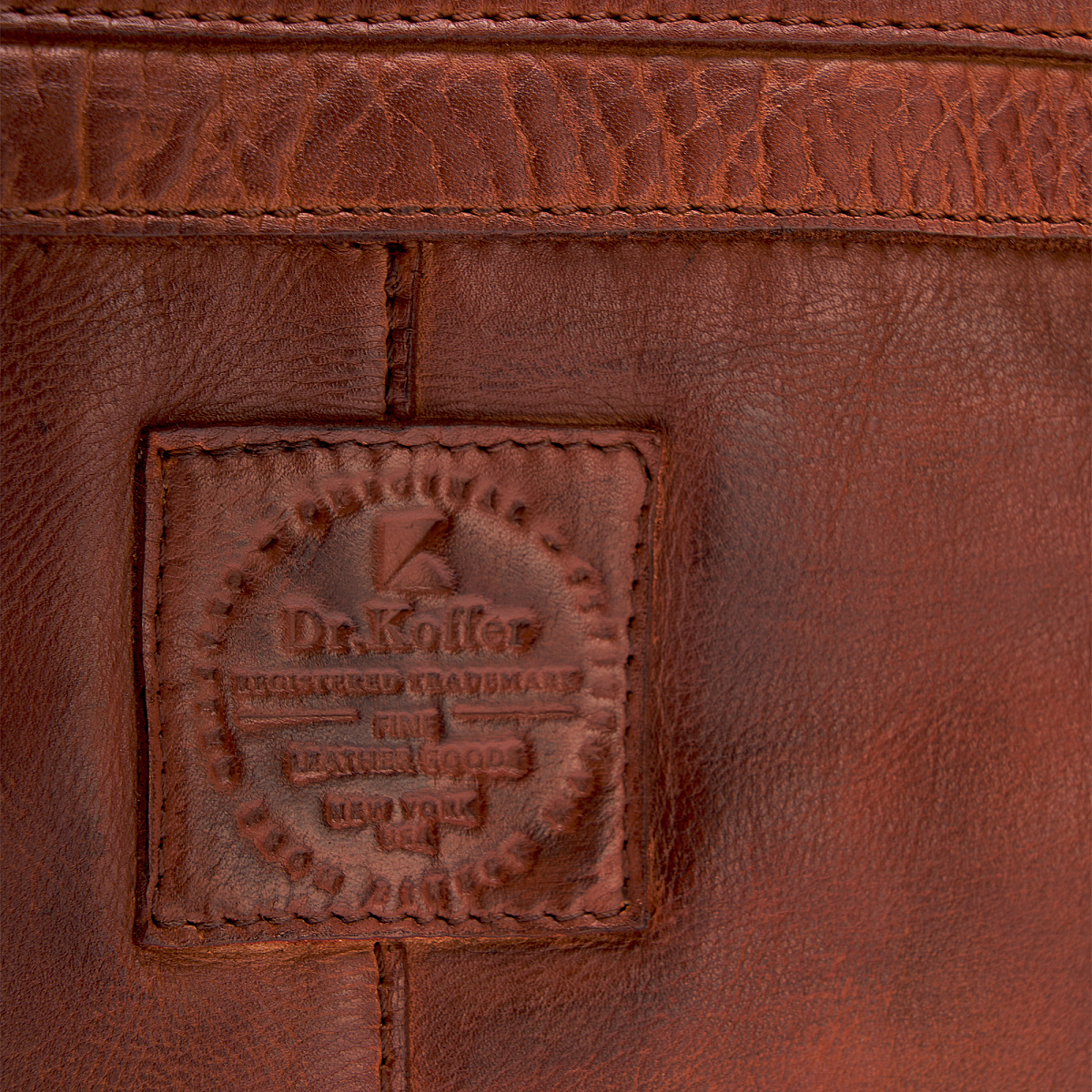 Деловая сумка Dr.Koffer из натуральной кожи коричневая