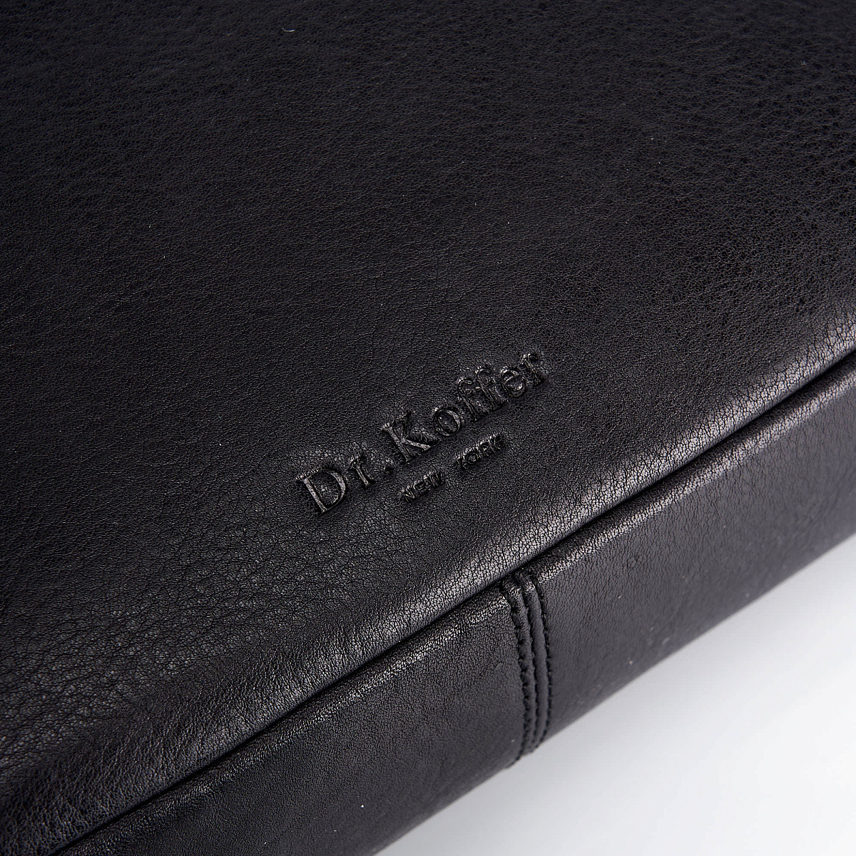 Сумка барсетка из натуральной кожи Dr. Koffer черная