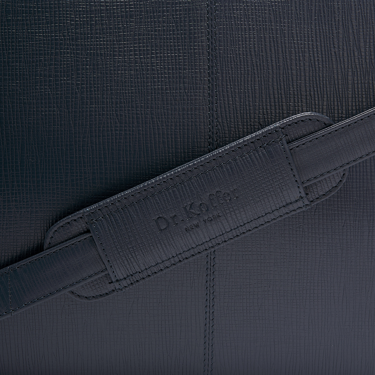 Портфель Dr.Koffer из натуральной кожи синий