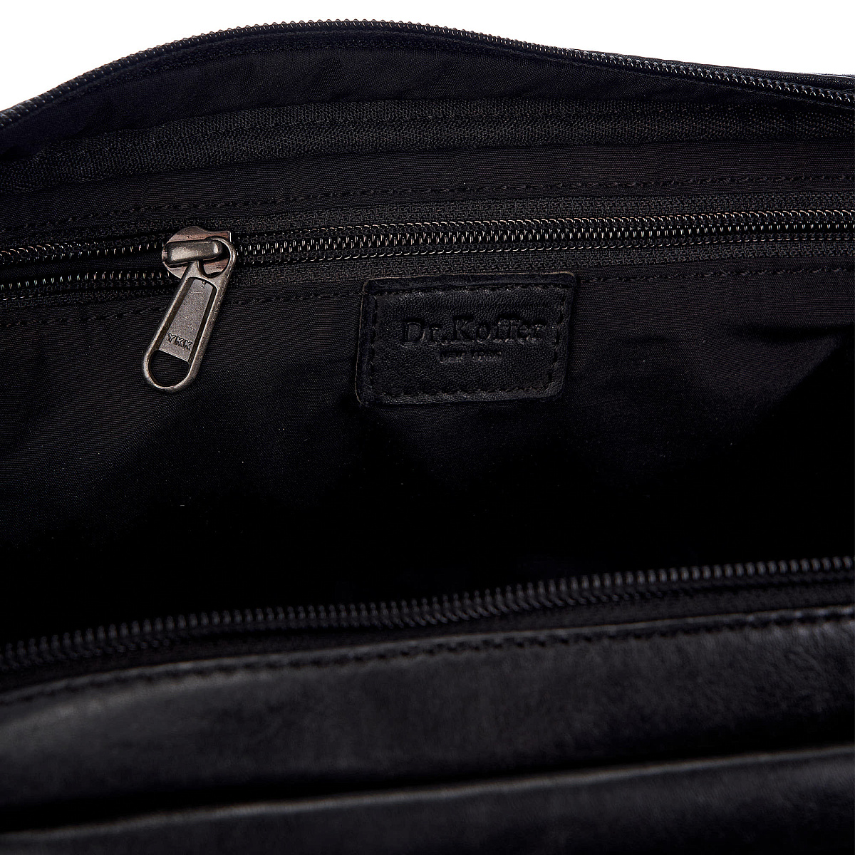 Несессер Dr. Koffer из натуральной кожи черный