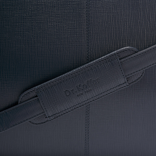 Портфель Dr.Koffer из натуральной кожи синий