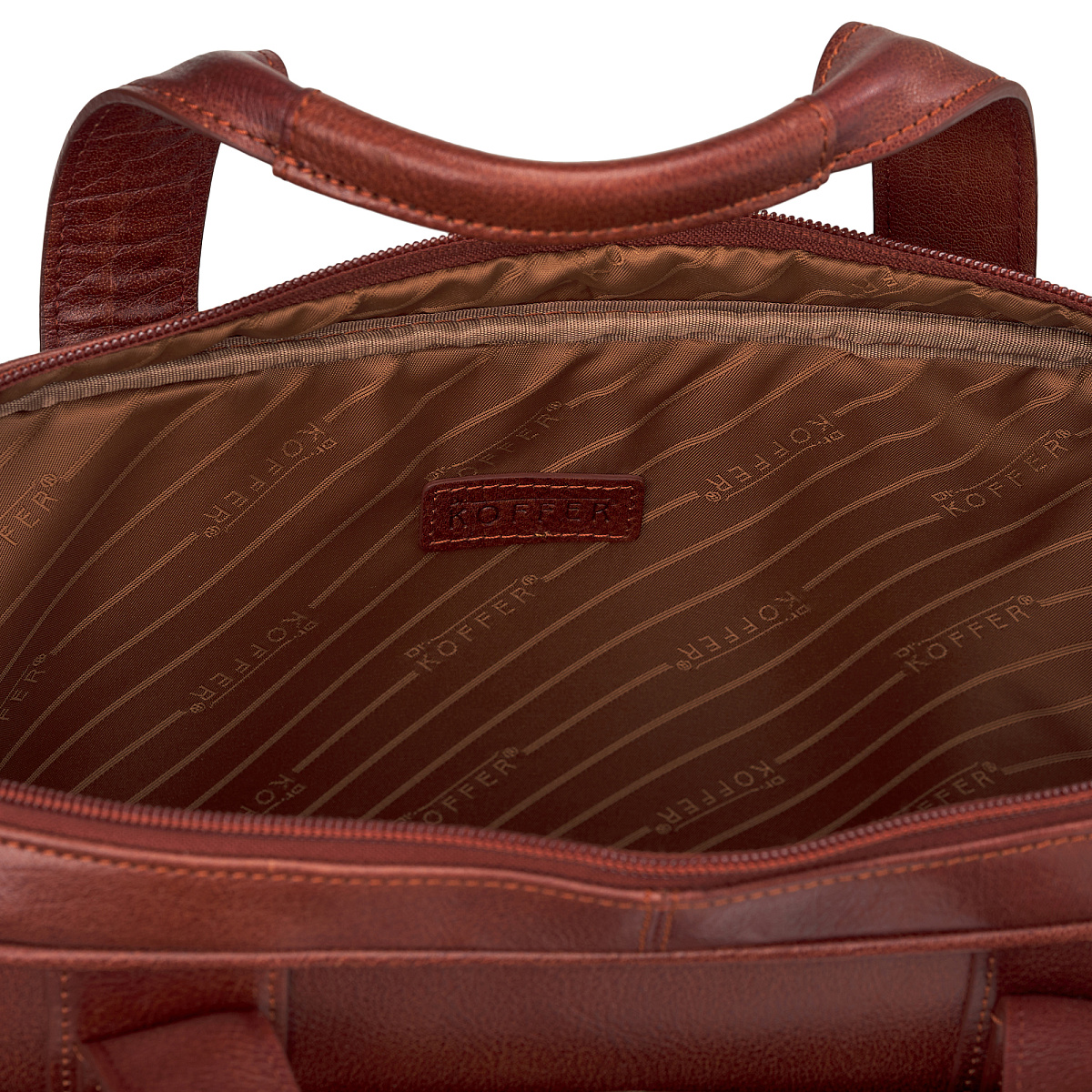 Деловая сумка Dr.Koffer из натуральной кожи коричневая