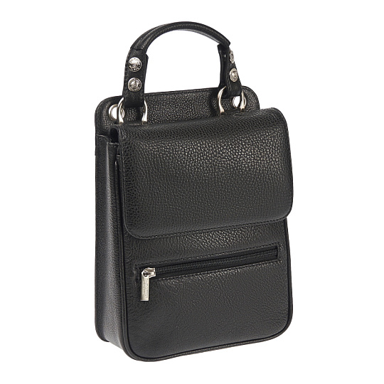 Сумка через плечо Dr.Koffer из натуральной кожи черная