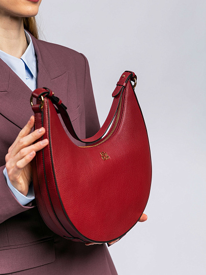 Женская сумка Dr. Koffer из натуральной кожи бордовая