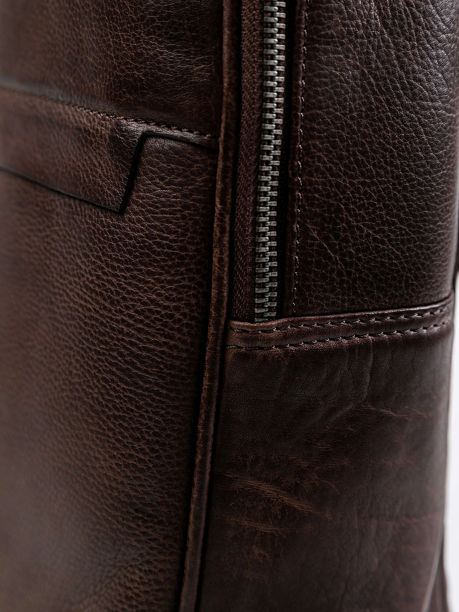 Рюкзак Dr.Koffer из натуральной кожи темно-коричневый