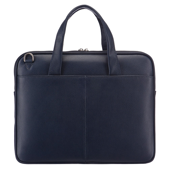 Деловая сумка Dr.Koffer из натуральной кожи синяя