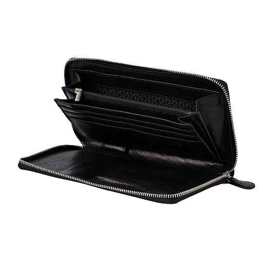 Портмоне Dr.Koffer из натуральной кожи черное