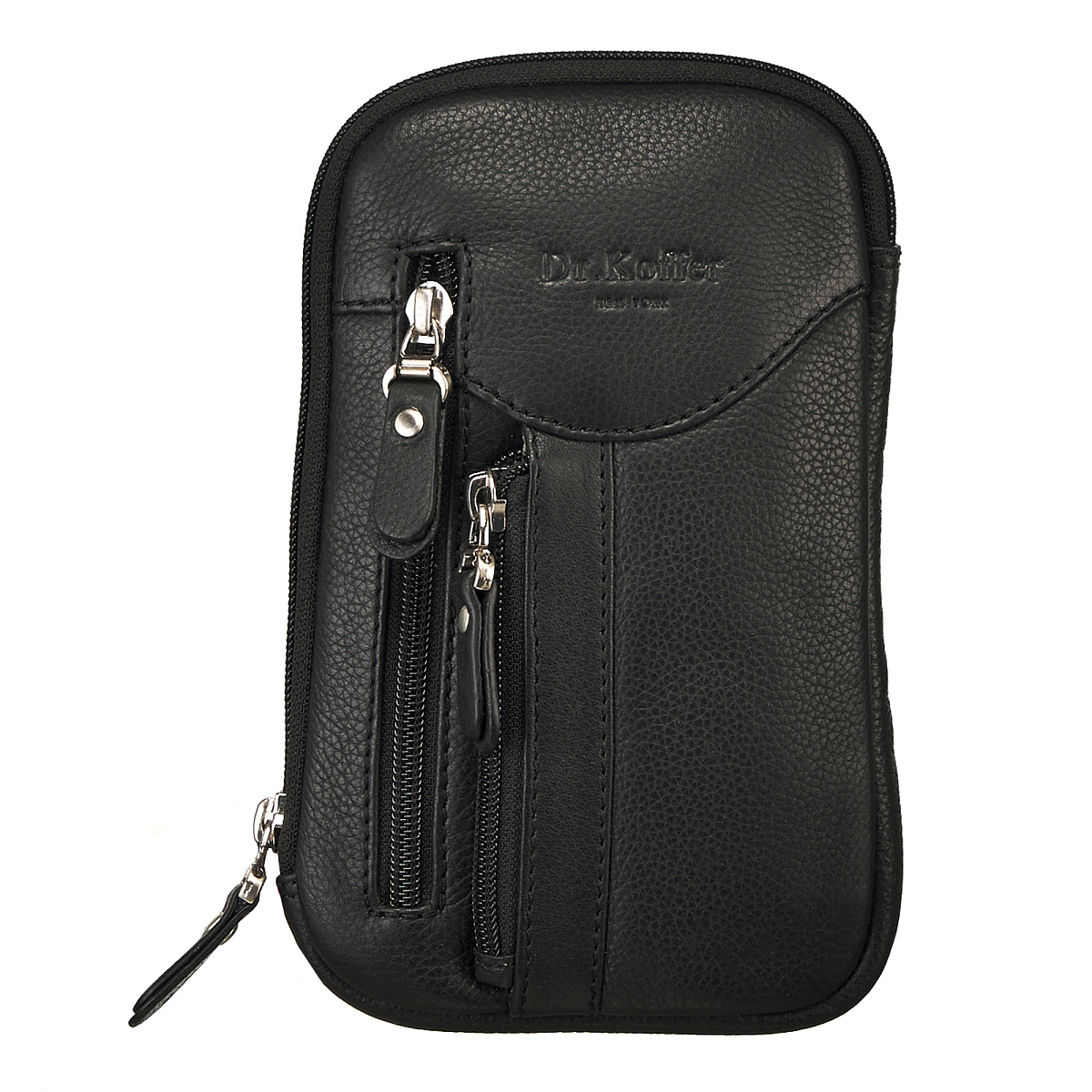 Сумка через плечо Dr.Koffer из натуральной кожи черная