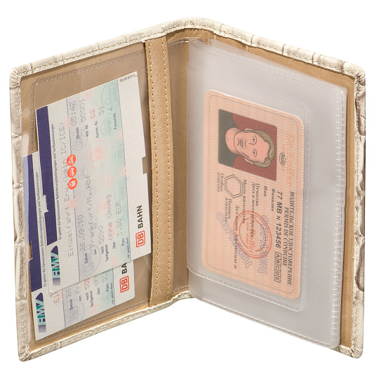 Обложка для паспорта/автодок из натуральной кожи Dr. Koffer