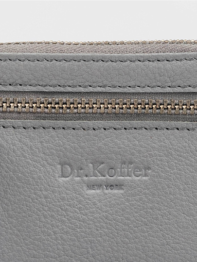 Ключница Dr.Koffer из натуральной кожи серая