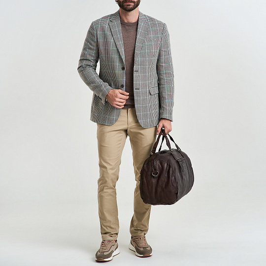 Сумка дорожная Dr.Koffer из натуральной кожи коричневая