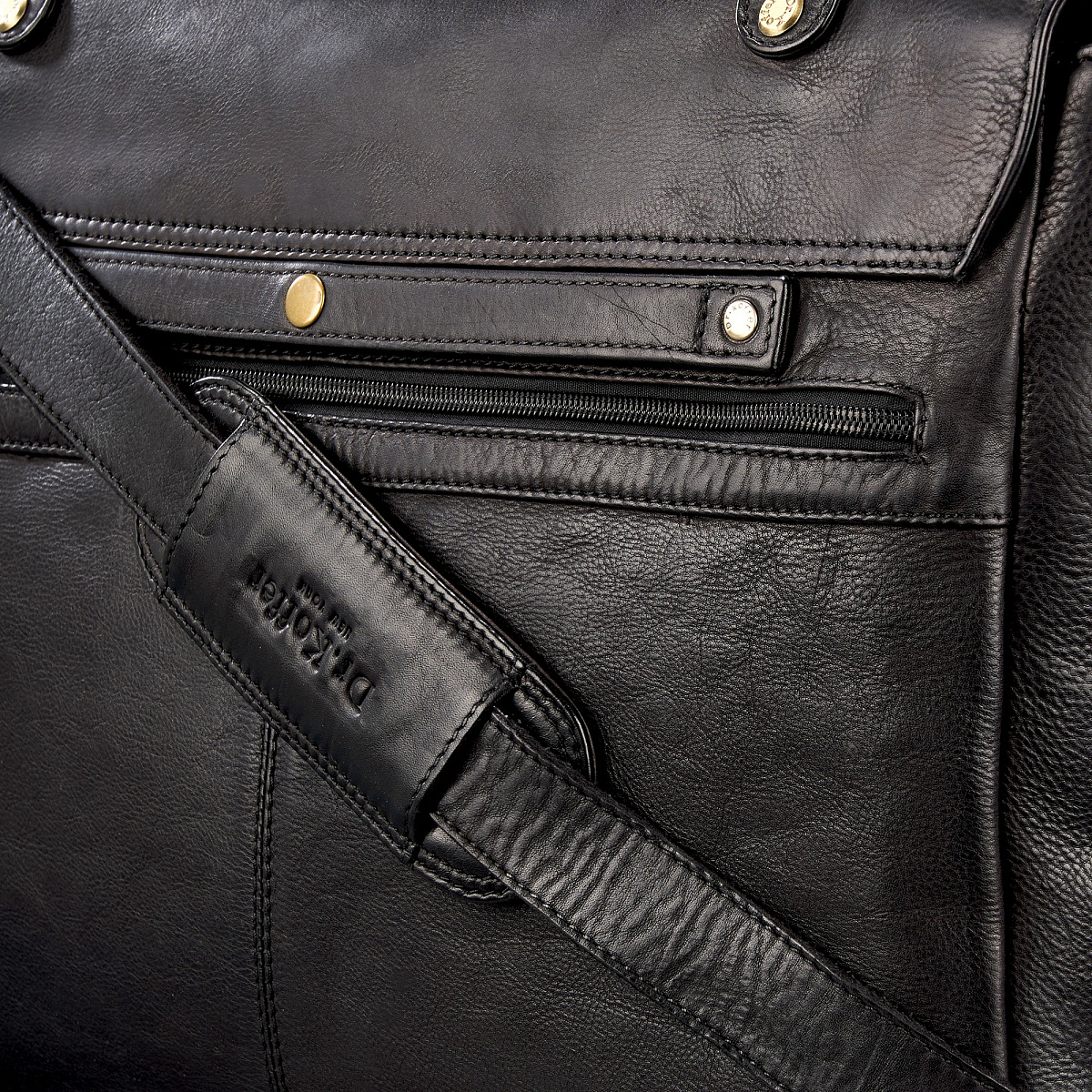 Портфель Dr.Koffer из натуральной кожи черный