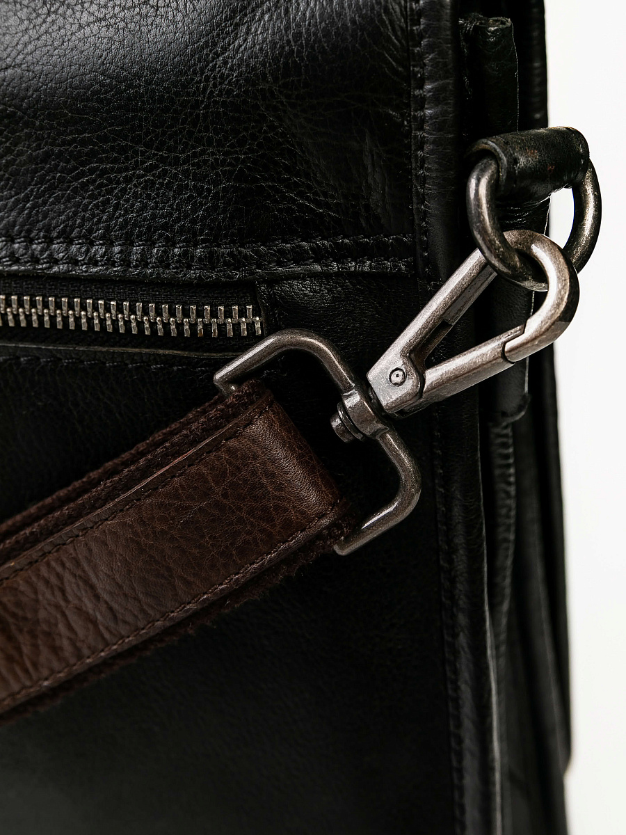 Портфель Dr.Koffer из натуральной кожи черный