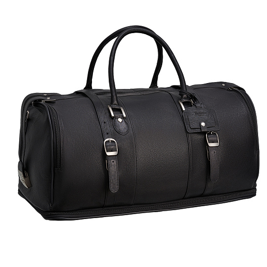 Сумка дорожная Dr.Koffer из натуральной кожи черная