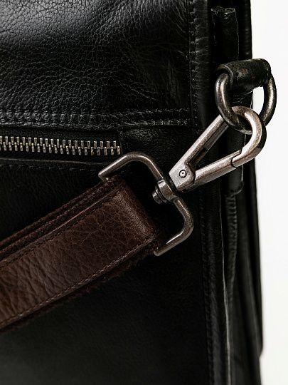 Портфель Dr.Koffer из натуральной кожи черный