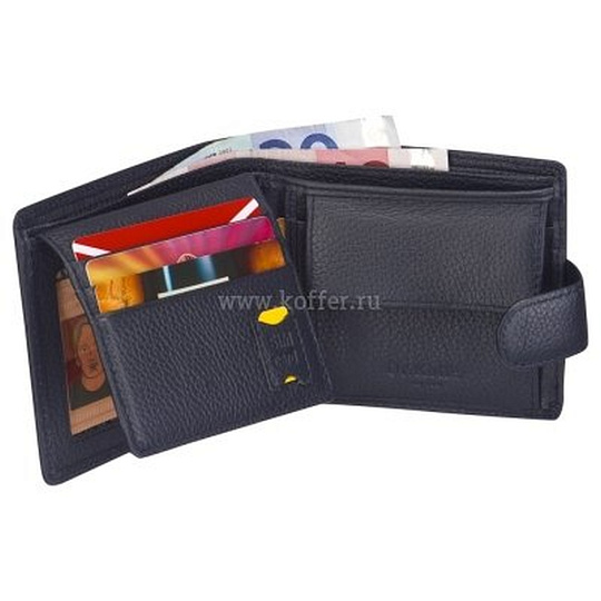 Портмоне Dr.Koffer из натуральной кожи синее