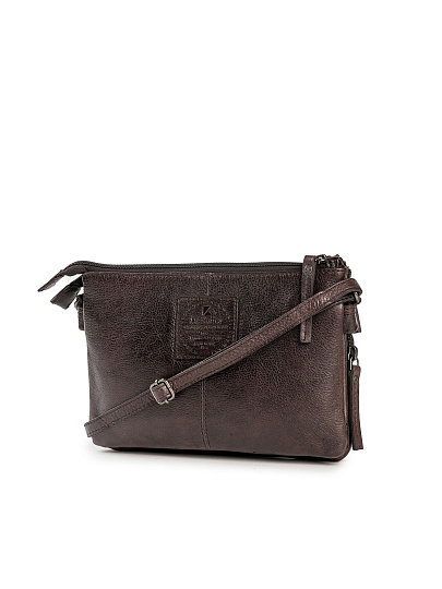 Сумка через плечо Dr.Koffer из натуральной кожи коричневая