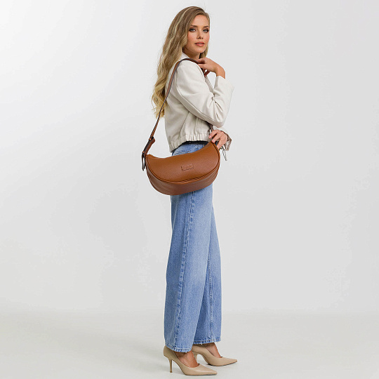 Женская сумка Dr. Koffer из натуральной кожи коричневая