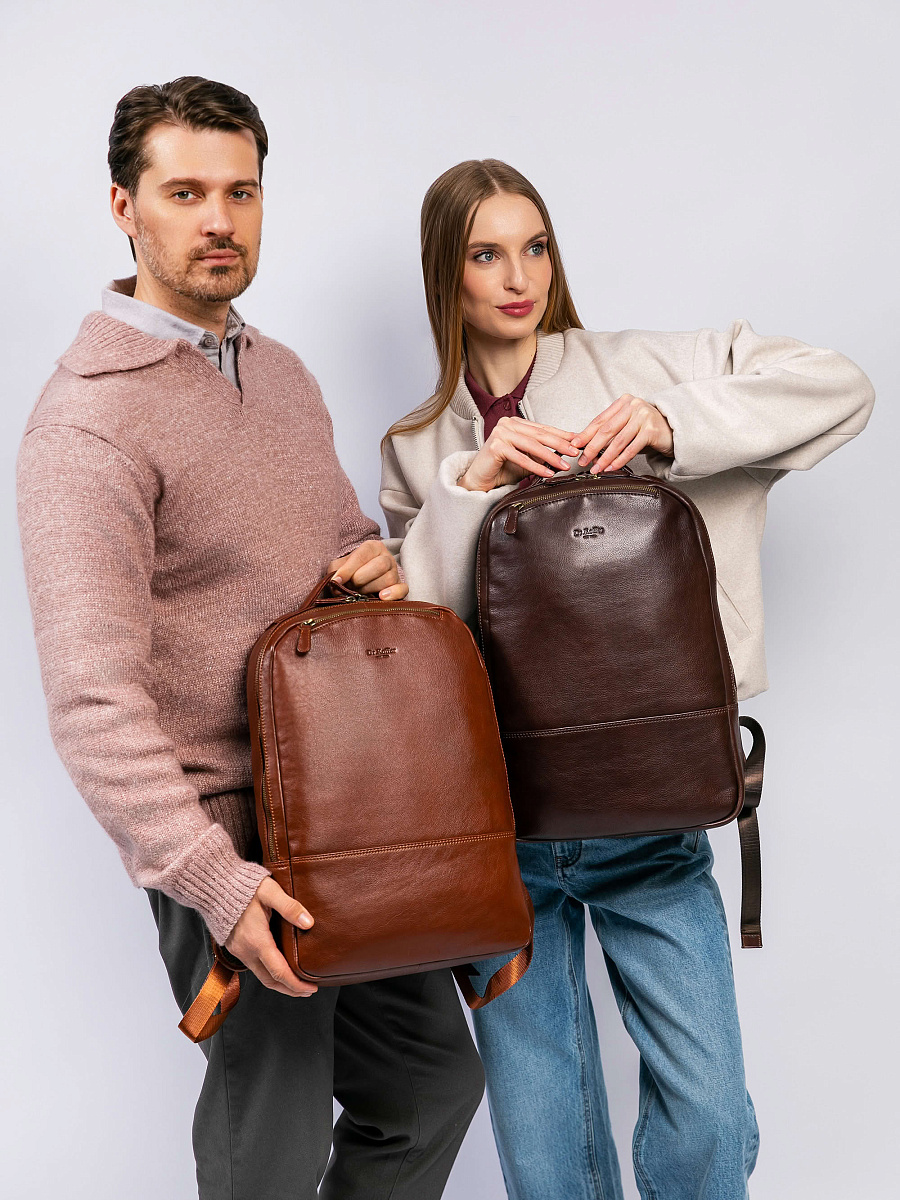 Рюкзак Dr. Koffer из натуральной кожи коричневый