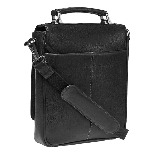 Сумка через плечо Dr.Koffer из натуральной кожи черная
