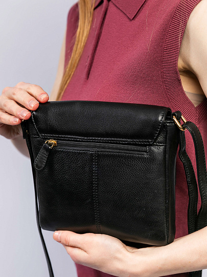 Женская сумка Dr. Koffer из натуральной кожи черная