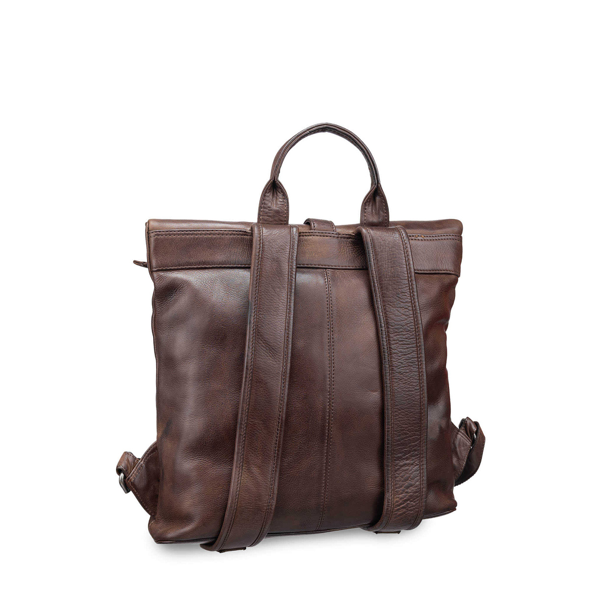 Рюкзак Dr.Koffer из натуральной кожи темно-коричневый