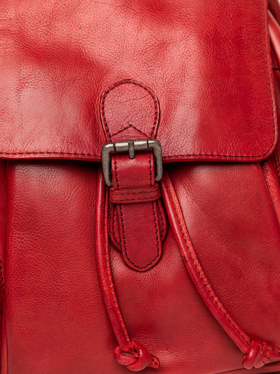 Рюкзак Dr.Koffer из натуральной кожи красный