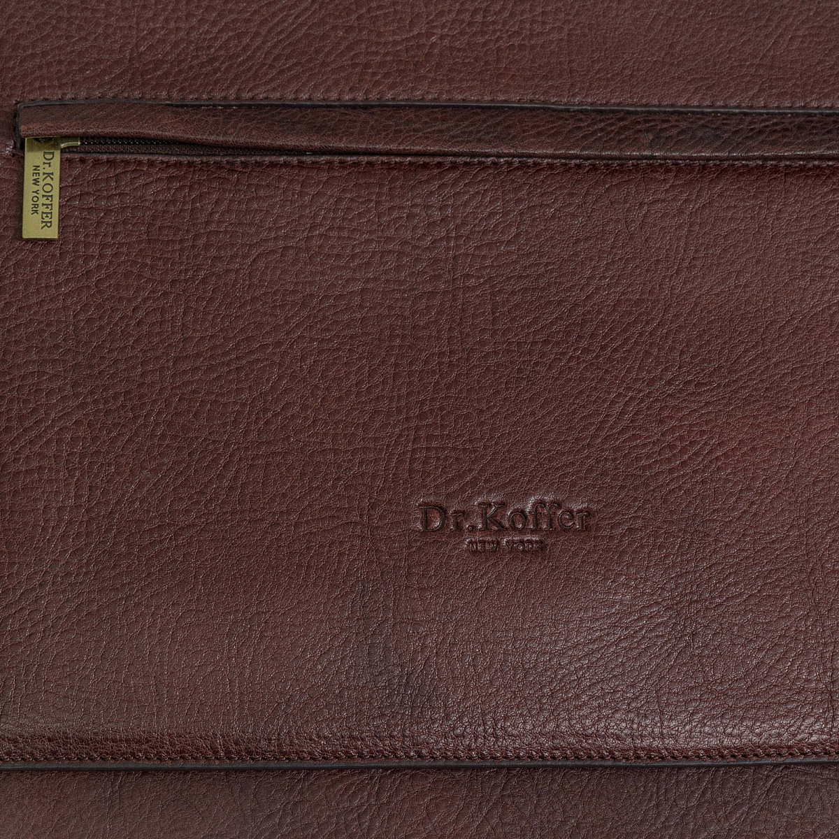 Деловая сумка Dr.Koffer из натуральной кожи темно-коричневая