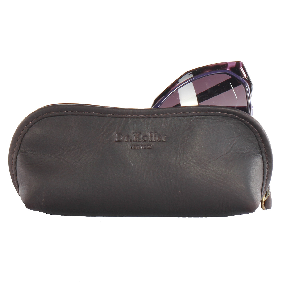 Очечник Dr.Koffer из натуральной кожи коричневый