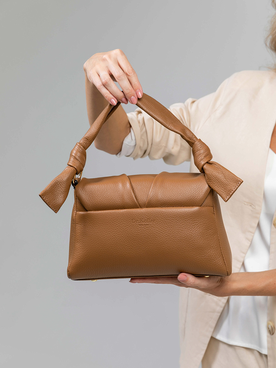 Женская сумка Dr.Koffer из натуральной кожи коричневая