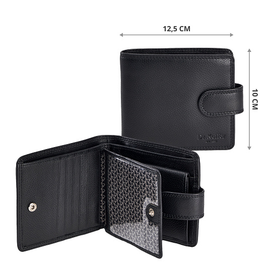 Портмоне Dr.Koffer из натуральной кожи черное