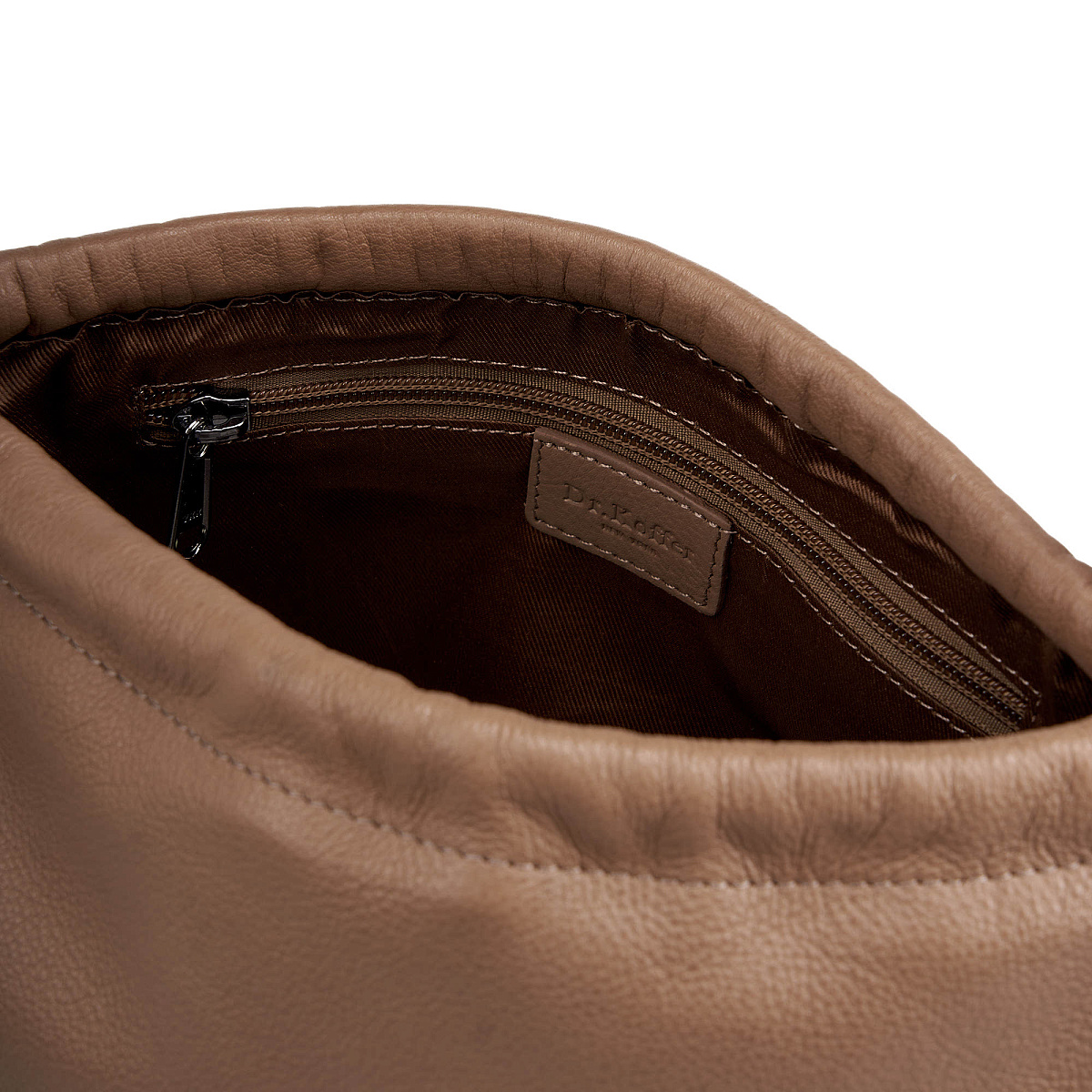 Женская сумка Dr.Koffer из натуральной кожи бежевая