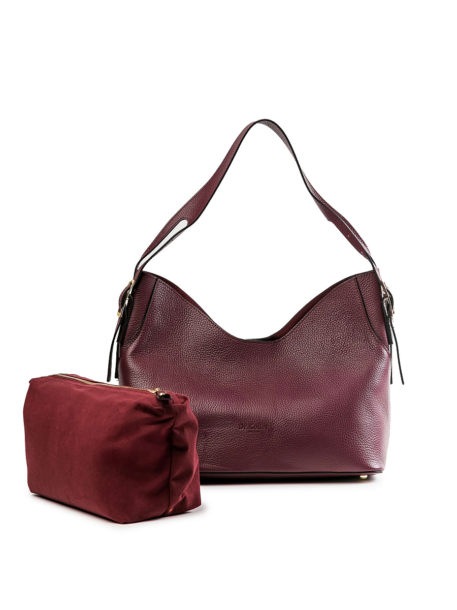 Женская сумка Dr.Koffer из натуральной кожи бордовая