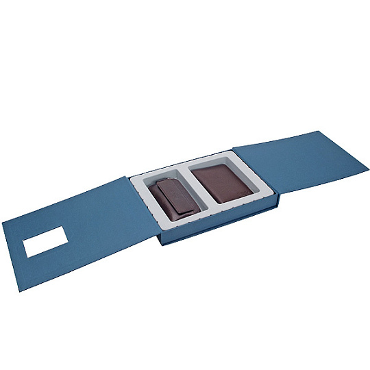 Подарочный набор: обложка для документов и ключница коричневого цвета Dr.Koffer X510281-02-09