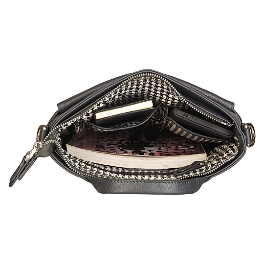 Сумка через плечо Dr.Koffer из натуральной кожи серая