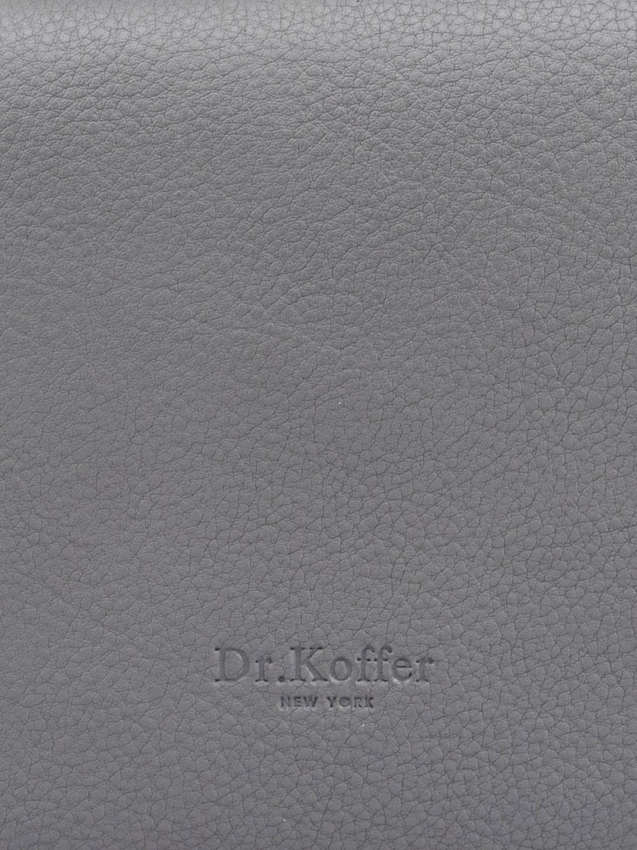 Сумка через плечо Dr.Koffer из натуральной кожи серая
