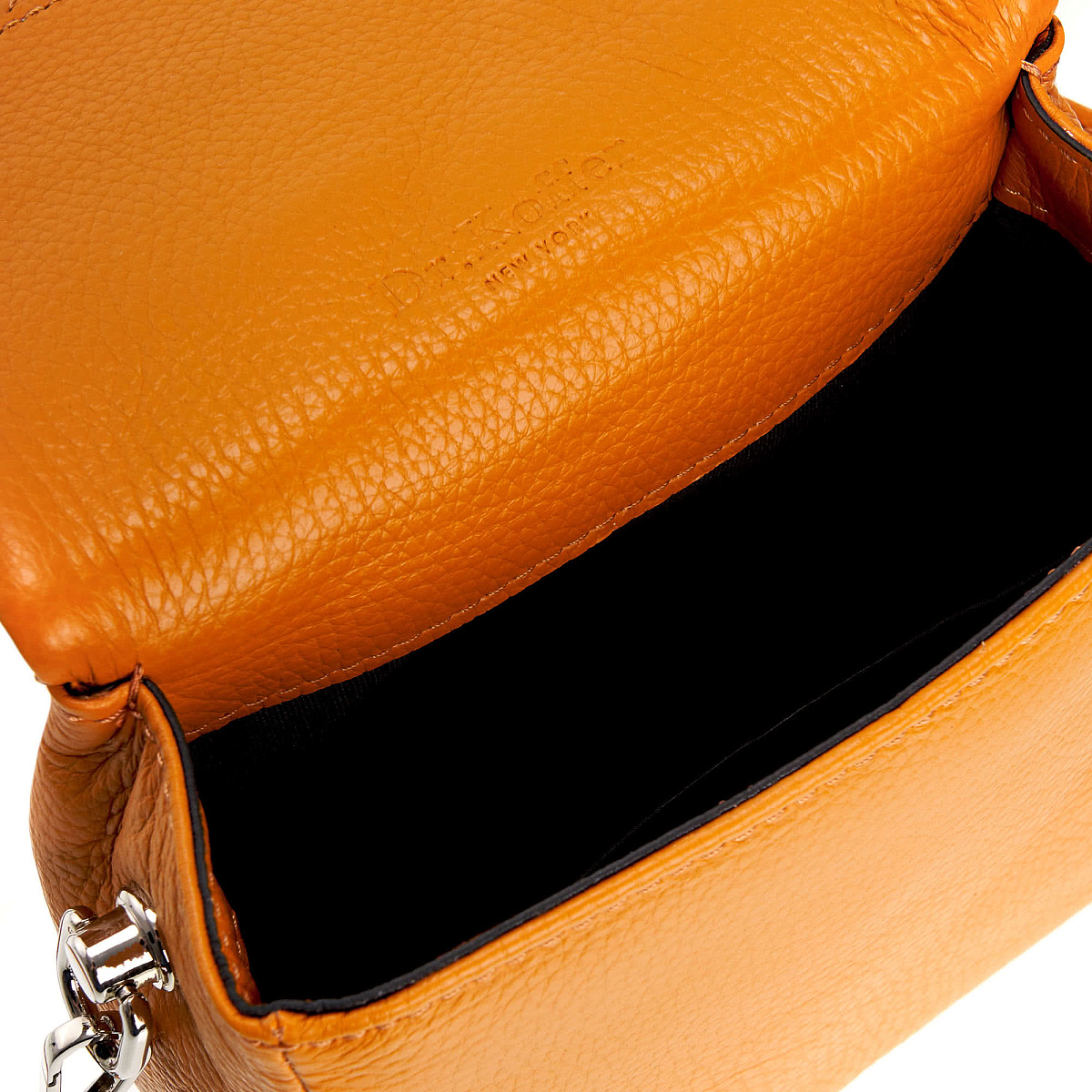 Женская сумка Dr. Koffer из натуральной кожи оранжевая