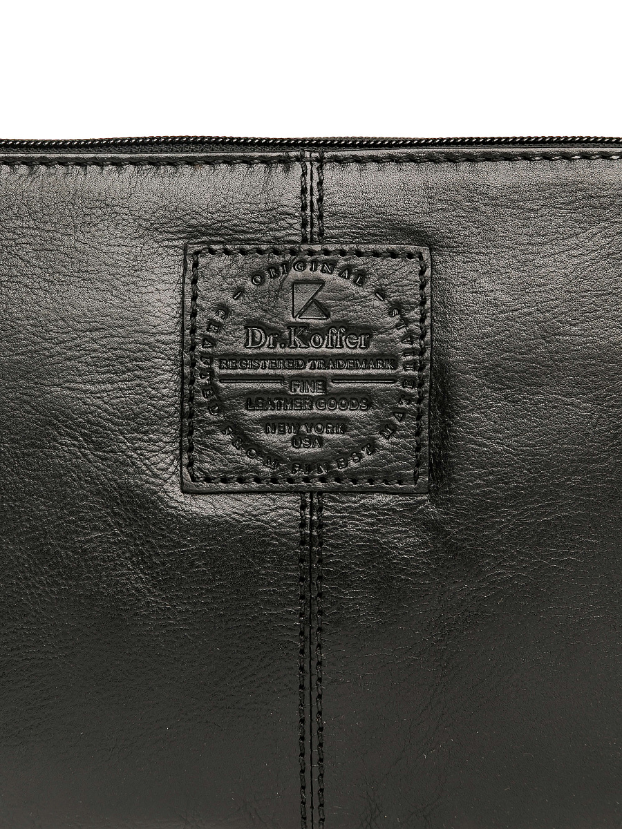 Сумка через плечо Dr.Koffer из натуральной кожи черная